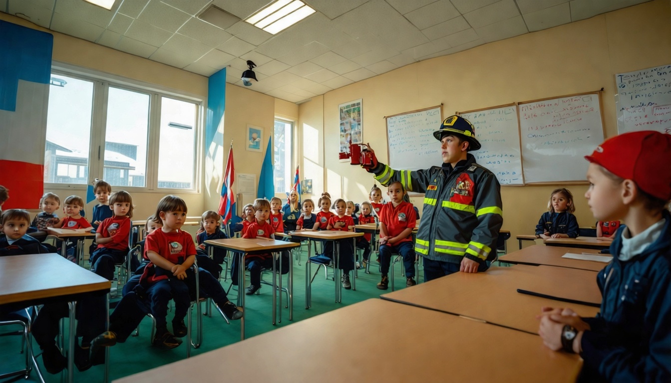 В Пряжинской школе провели урок по пожарной безопасности